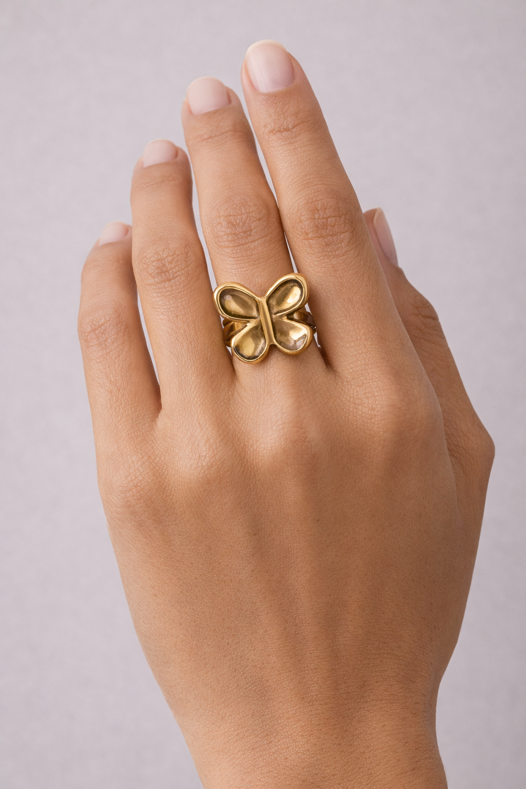 Uno de 50 Flutter Ring-Gold
