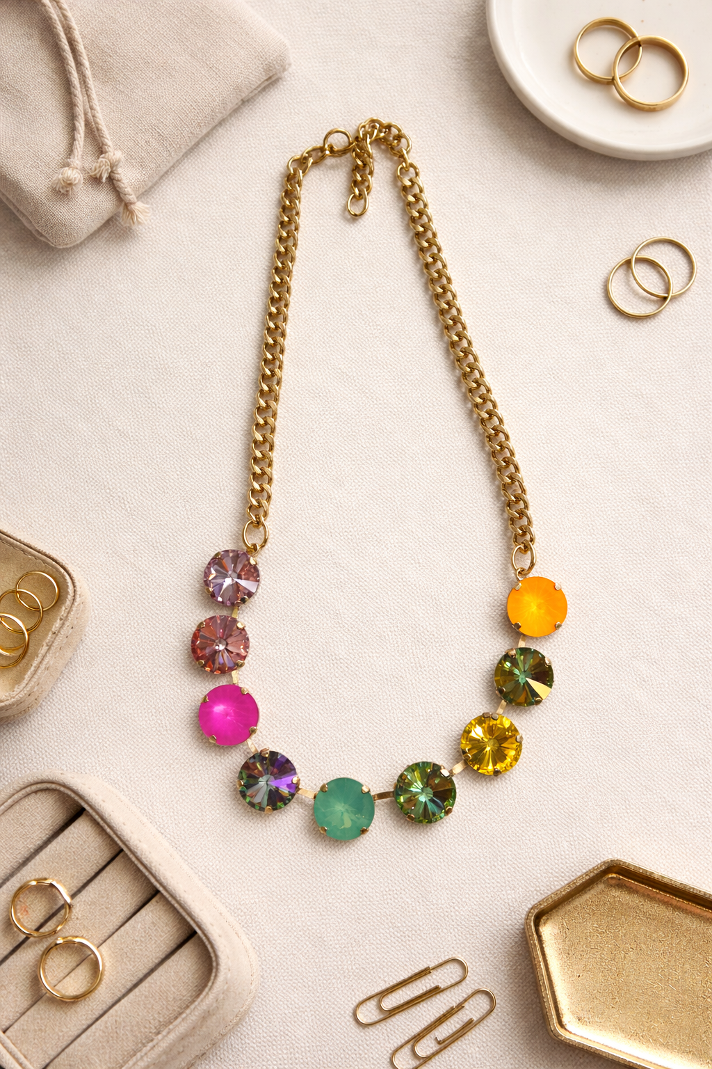 Tova Mini Sofia Necklace in Watermelon - Melon