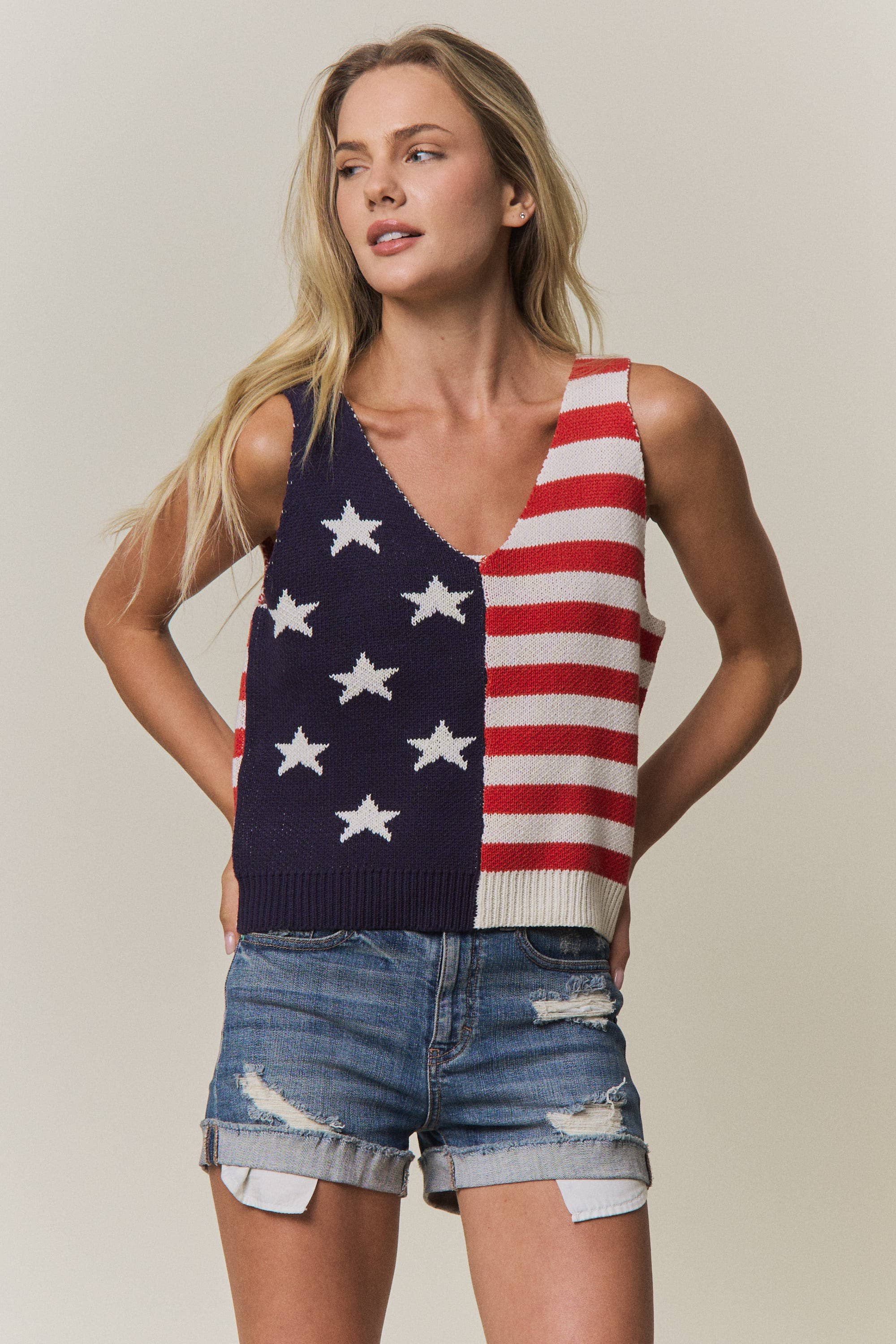 American Flag Sweater