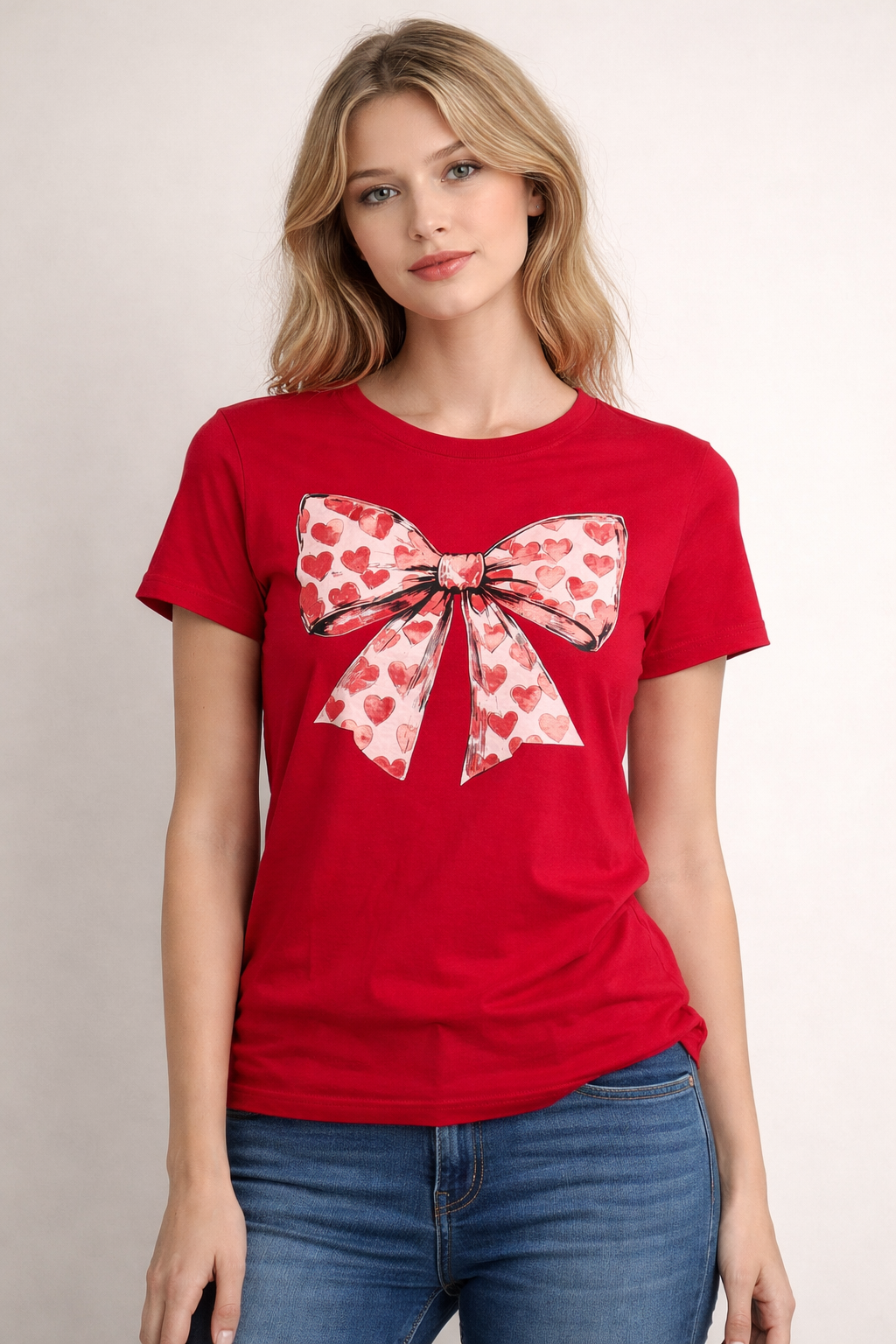 Red Coquet Bow Tee