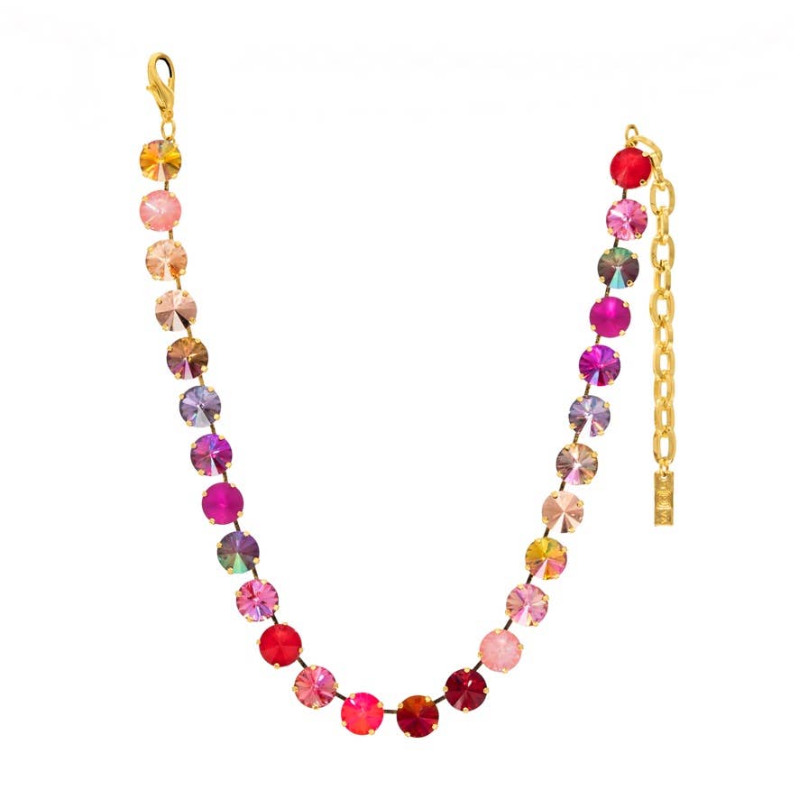 The Sofia Necklace in Flamingo Mix