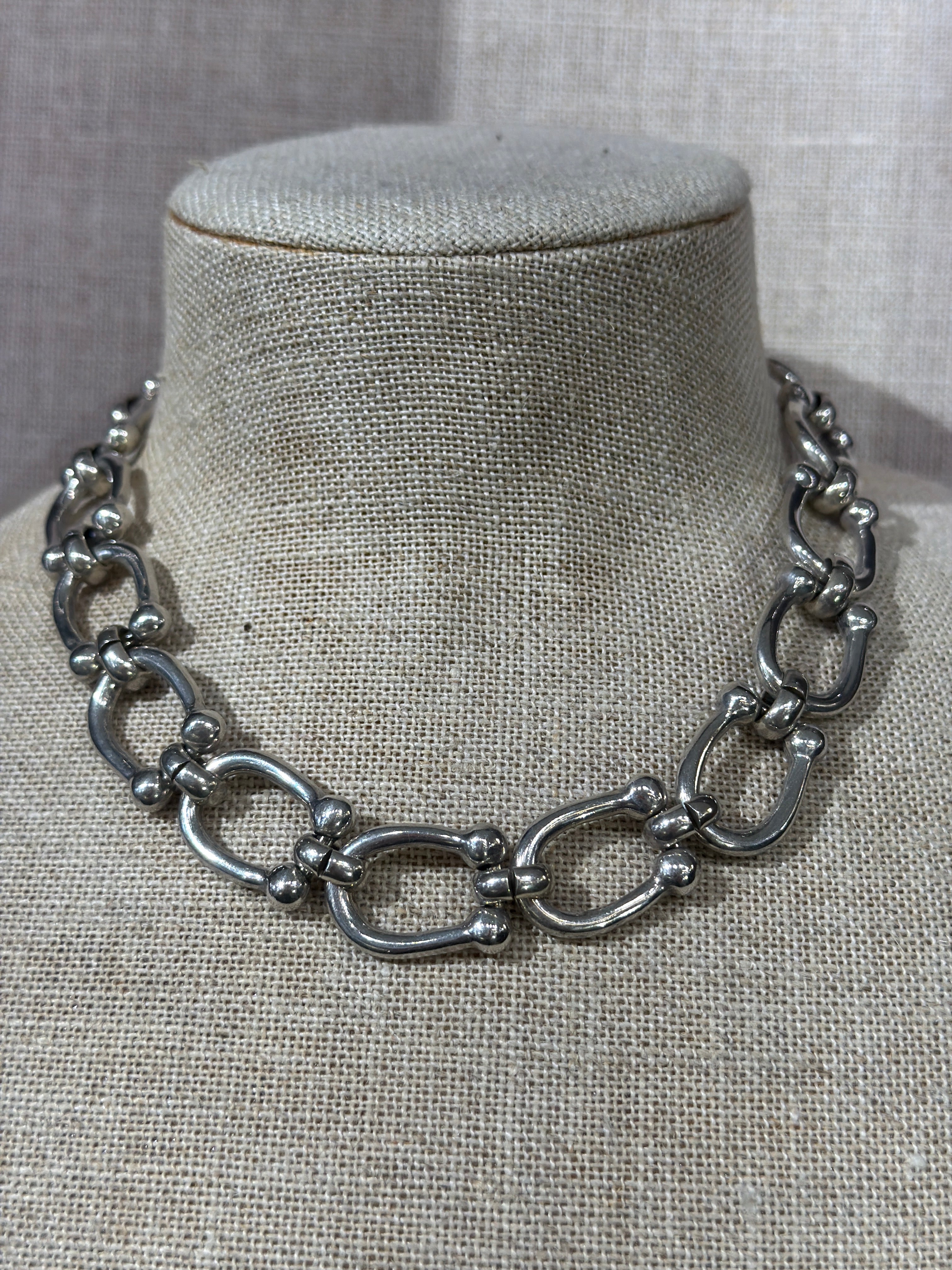 Uno de 50 Serotonin Silver Plated Link Necklace