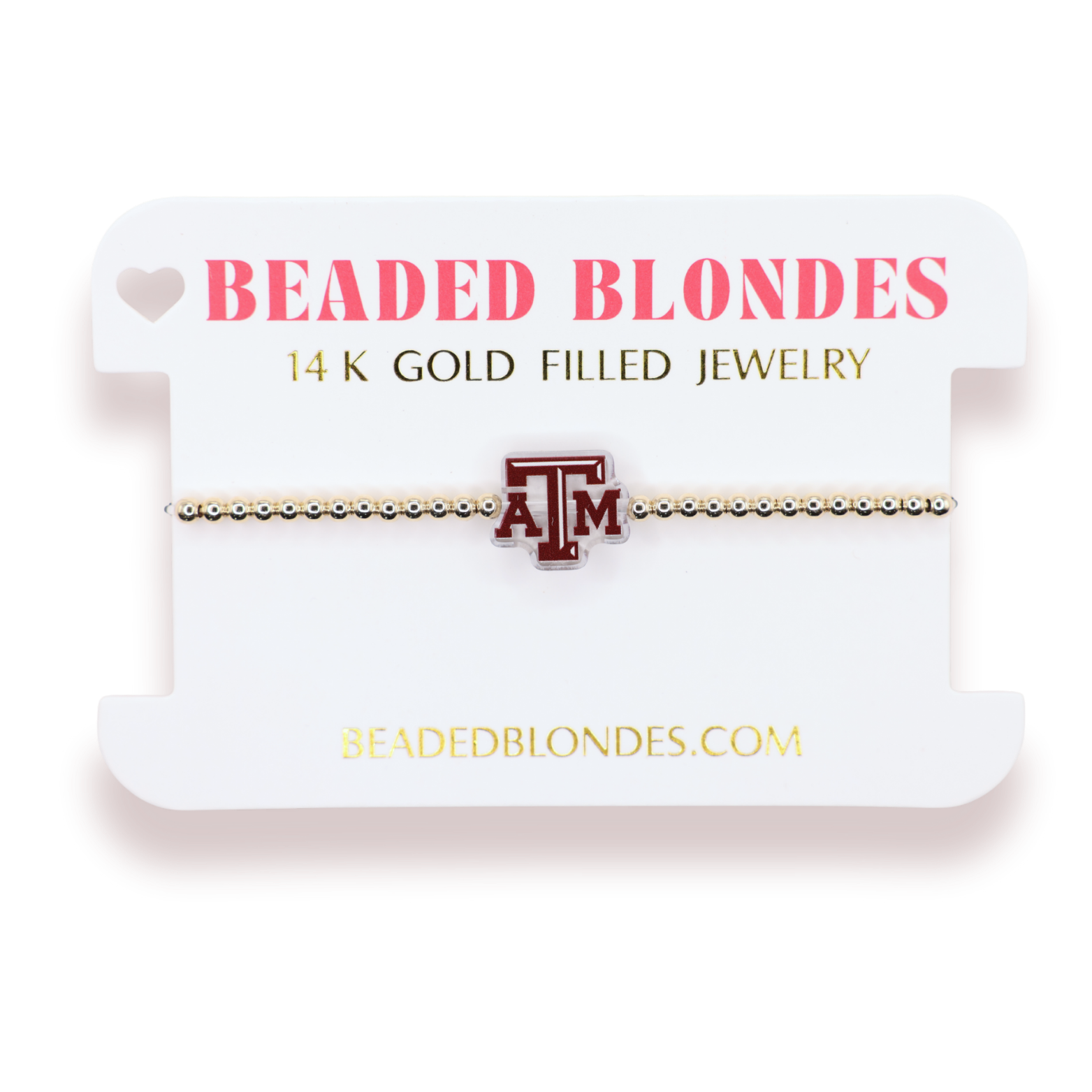 Texas A&M Logo Bracelet on Gold