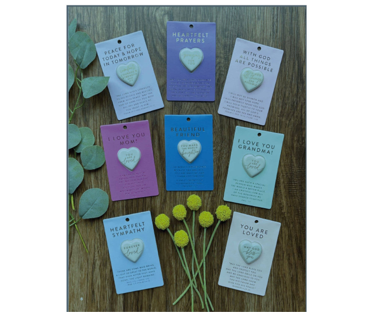 With God All Things Are Possible Heart Stone Card