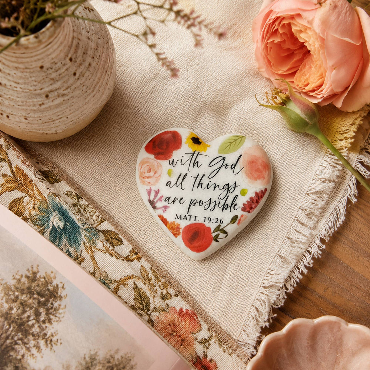 Heart Stone With God All Things Possible