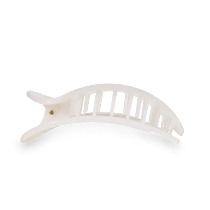 Round Flat Hair Clip | Small | Coconut White