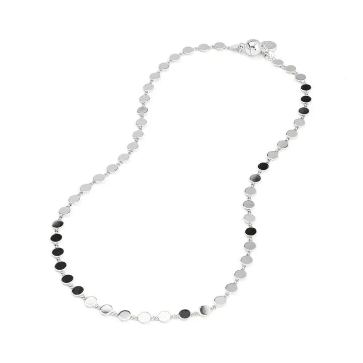 Dot Disc Chain Magnet Short Necklace