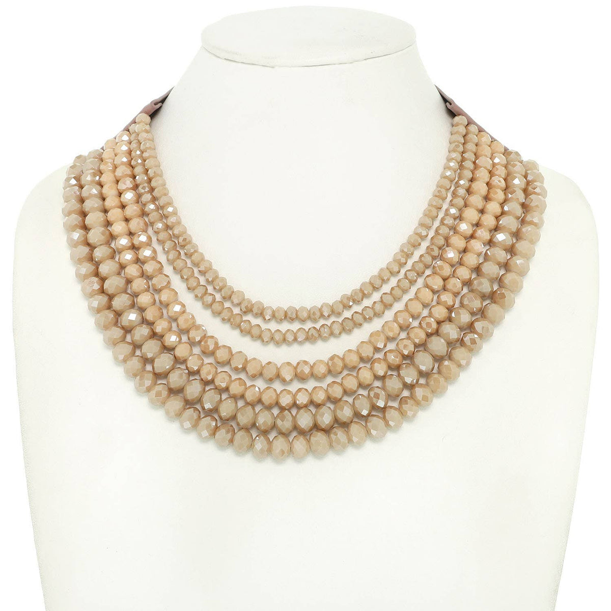 Faceted Beaded Layered Necklace