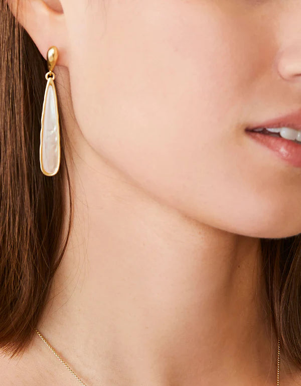 Spartina Drip Earrings Mother-of-Pearl