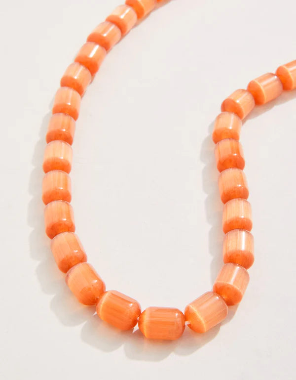 Spartina Mystic Stone Necklace 17" Optic Peach