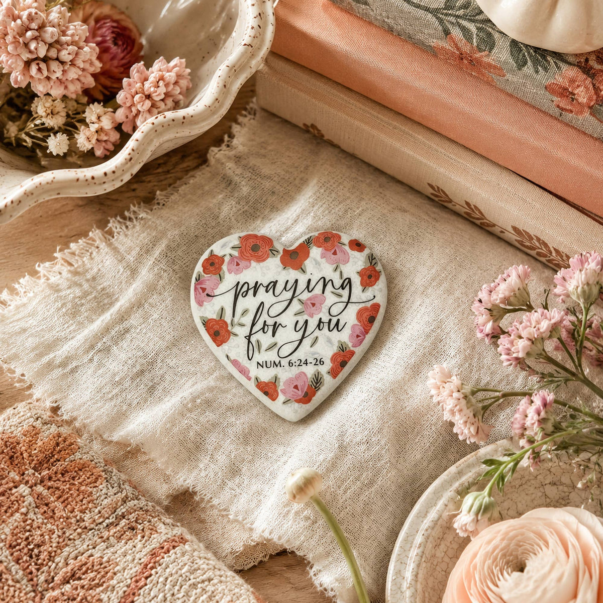 Praying For You Heart Jewelry Tray