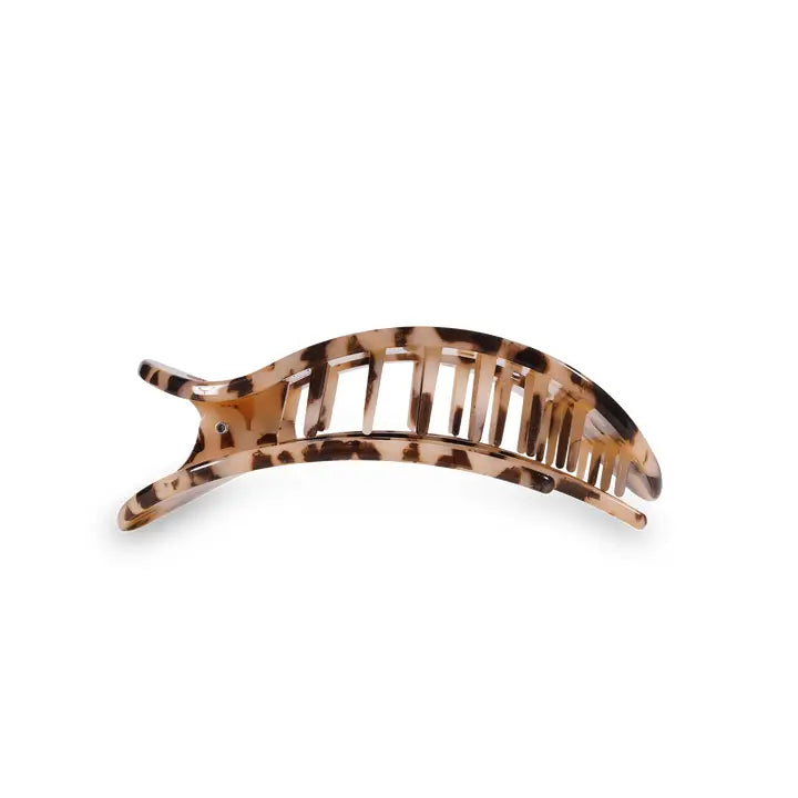 Round Flat Hair Clip | Small | Blonde Tortoise