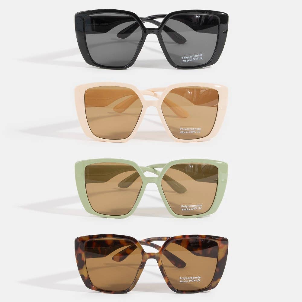 Oversized Cross-Bridge Sunglasses