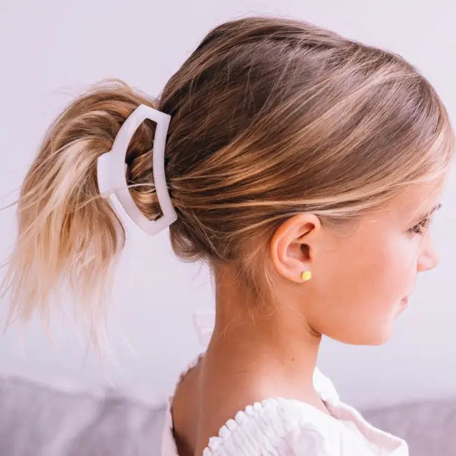 Open Hair Clip | Medium | Coconut White