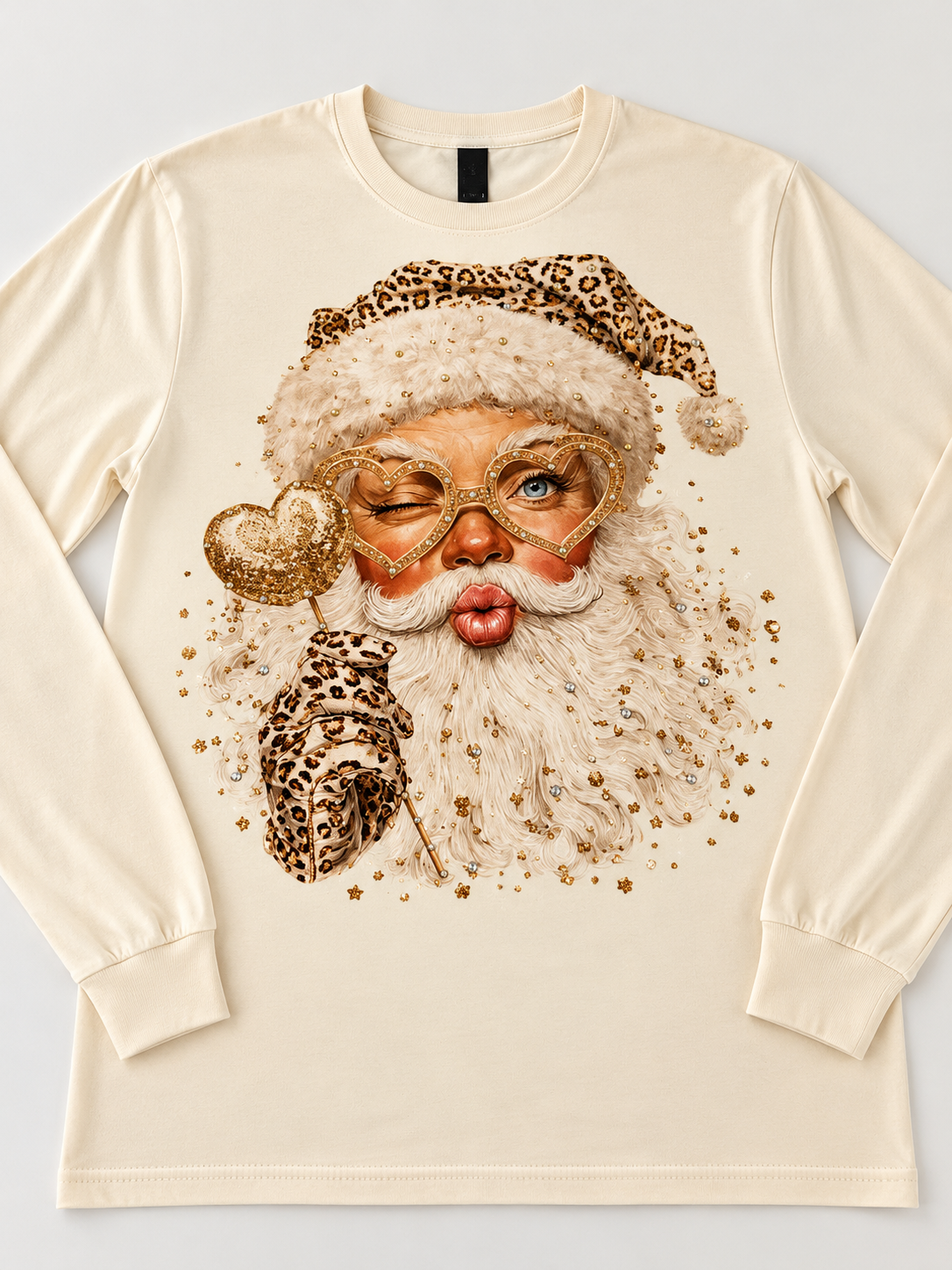 Golden Santa Bling LS Tee