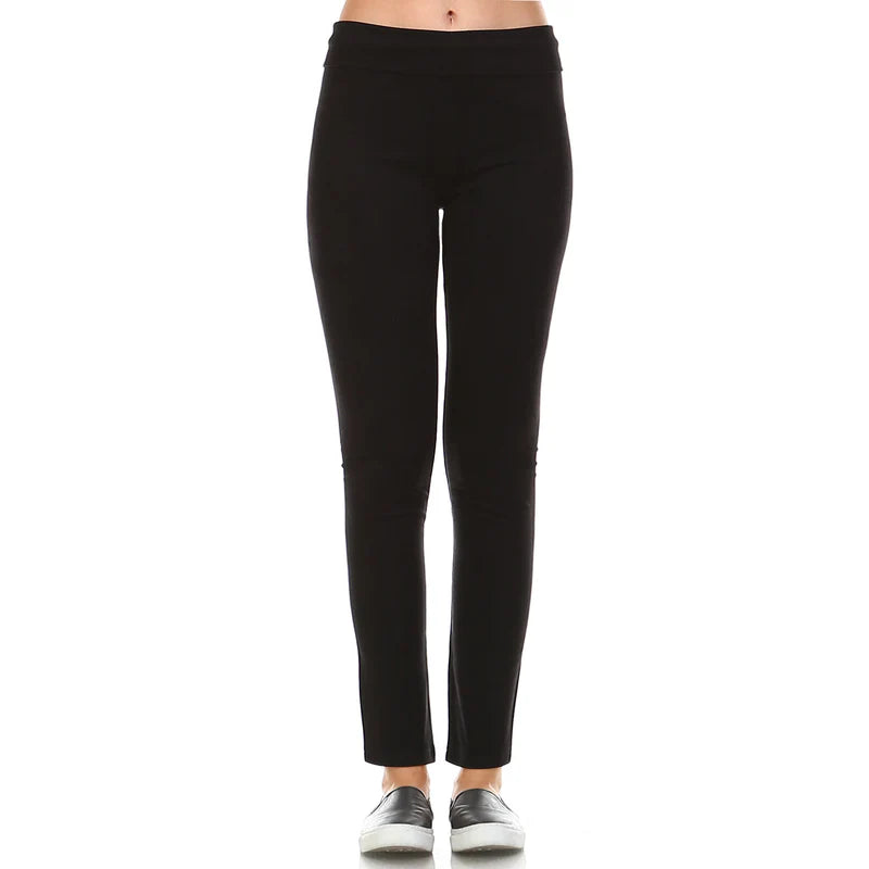 Stretch Suede Black Top and Pant Set