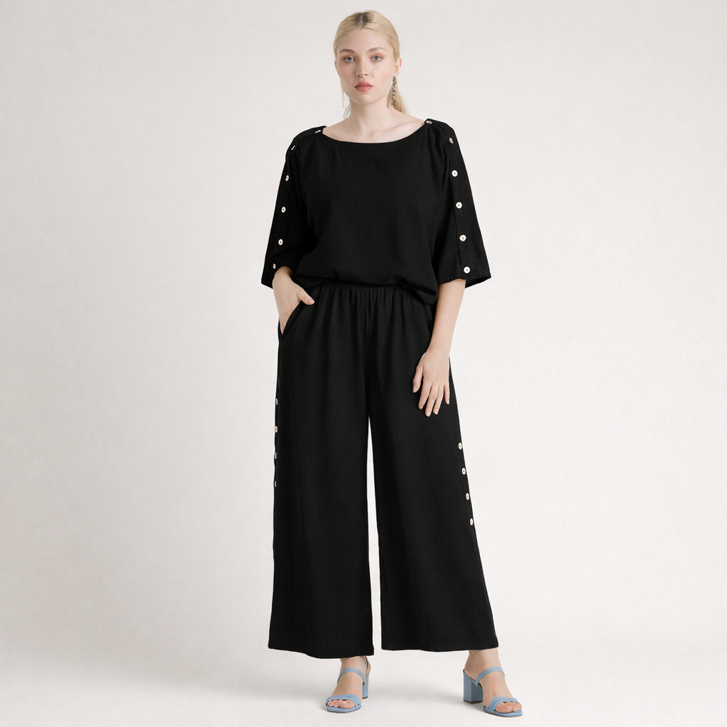 Oh My Gauze Saint Black Gauze Top