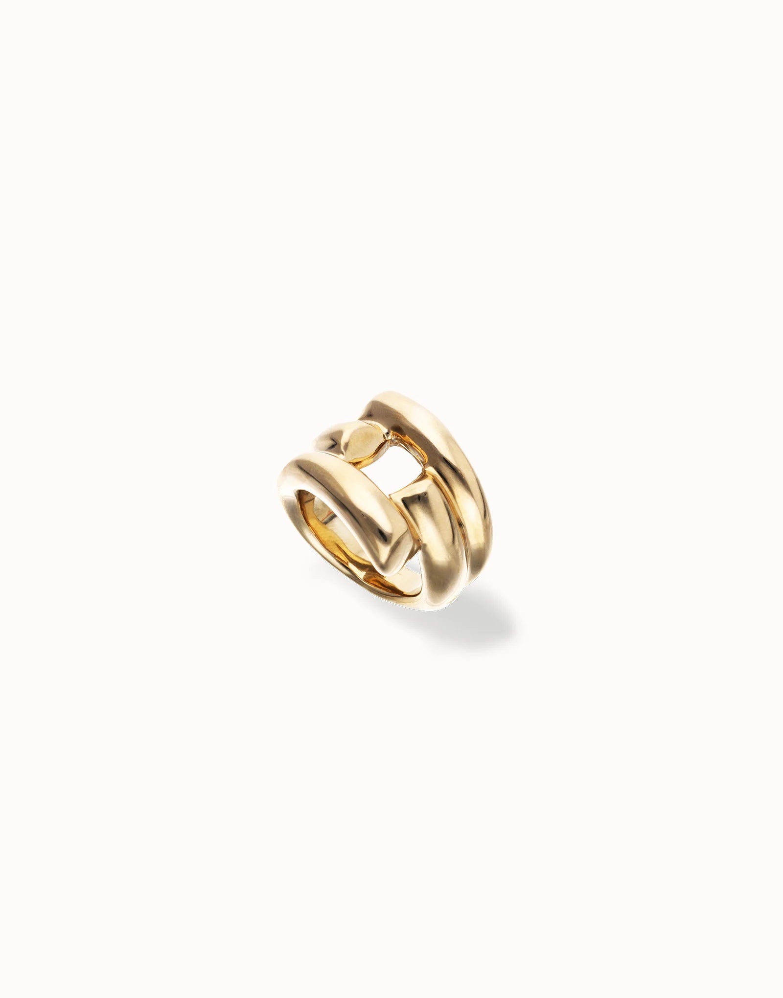 Uno de 50 Ring With Four Intertwined Organic Shapes