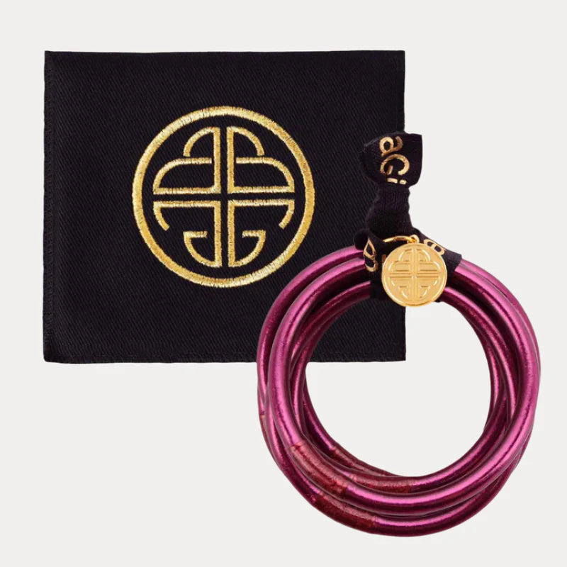 Budha Girl Amethyst All Weather Bangles® (Set of 6) - Serenity Prayer