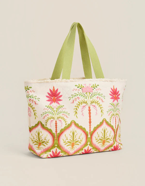 Spartina Beach Tote Castillo Floral Palms