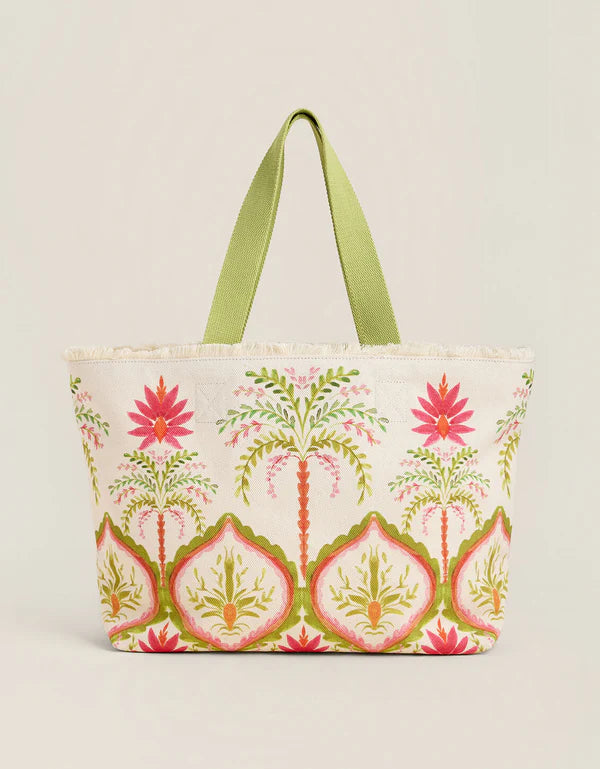 Spartina Beach Tote Castillo Floral Palms