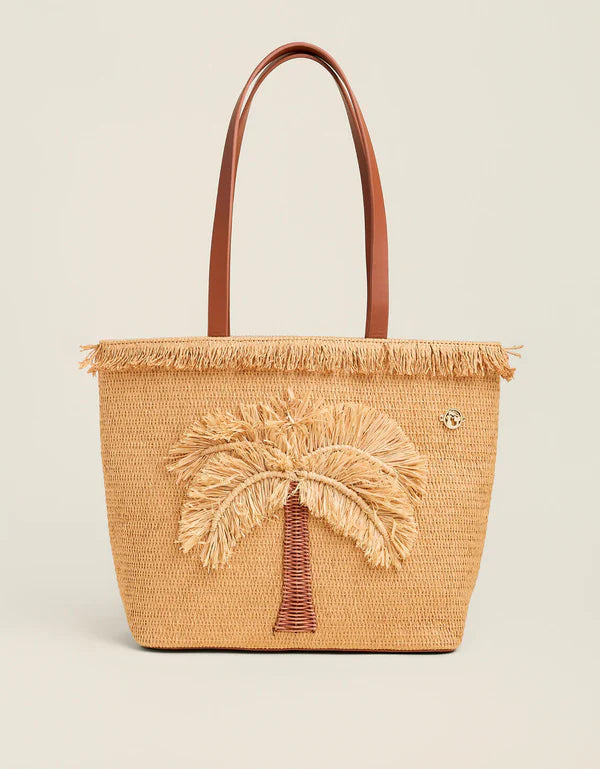 Spartina Straw Fringe Day Tote Flagler Resort Palm