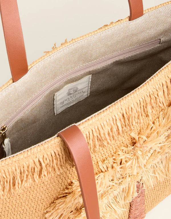 Spartina Straw Fringe Day Tote Flagler Resort Palm
