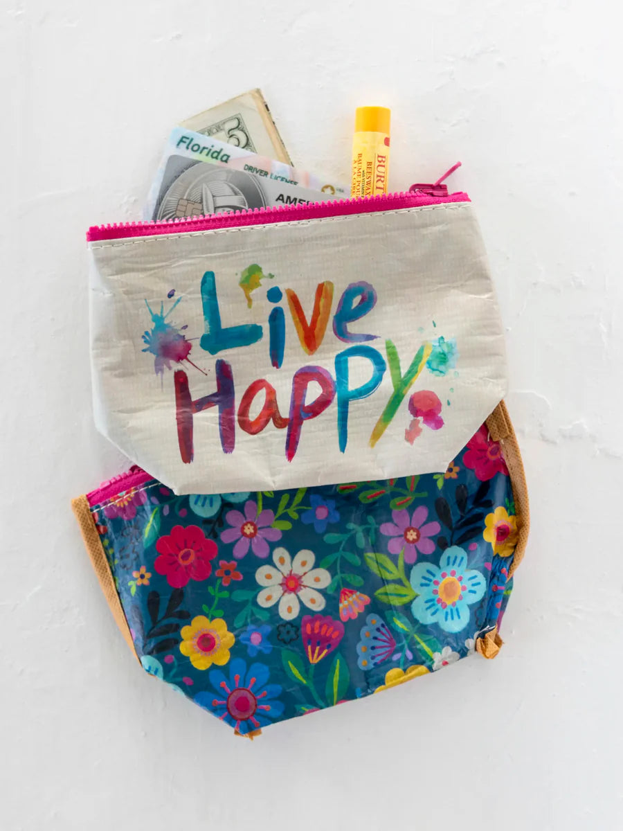 Natural Life Small Reversible Zip Pouch