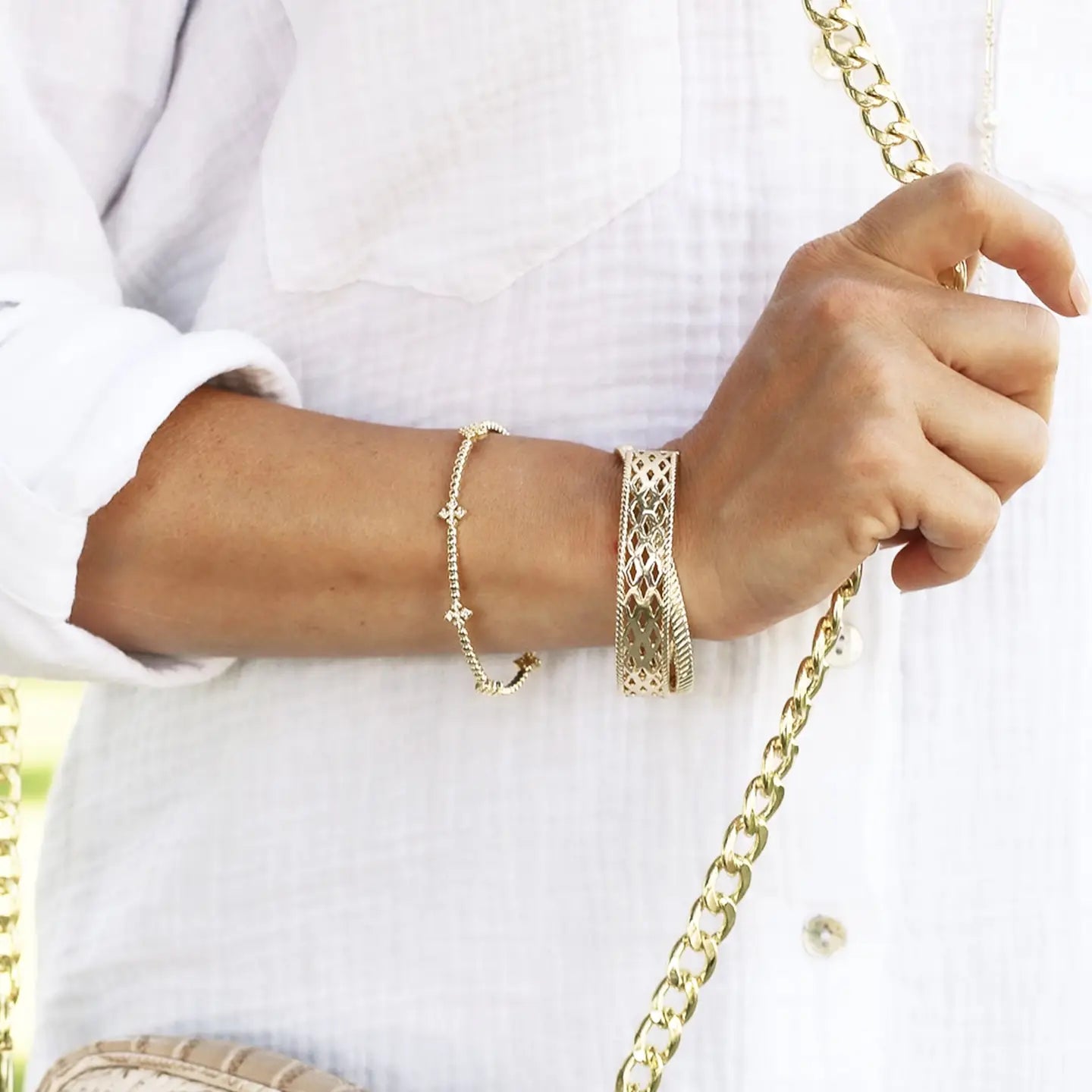 Graceful Mini Cuff Bracelet - Silver