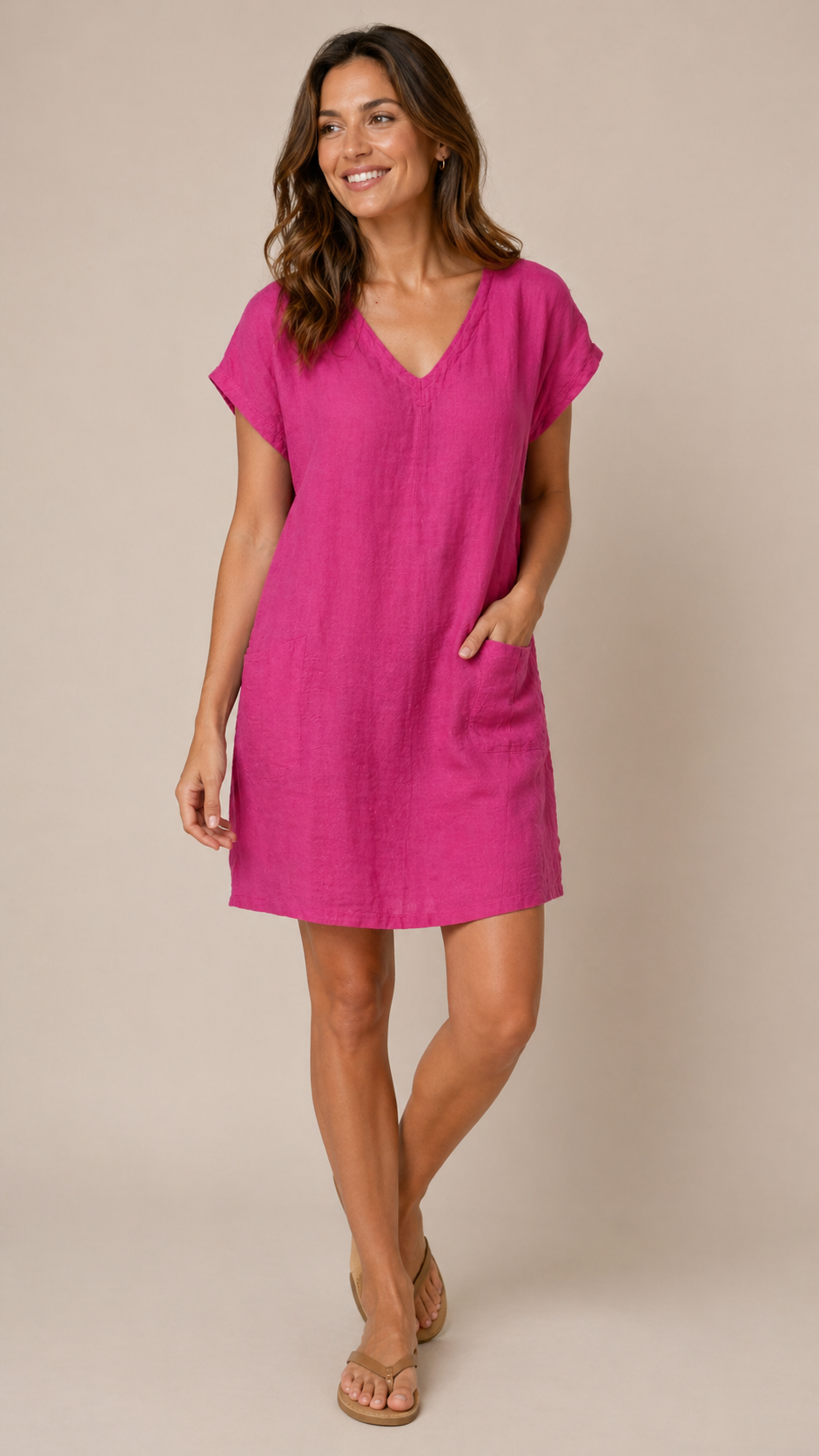 Oh My Gauze Fuchsia Beach Gauze Dress