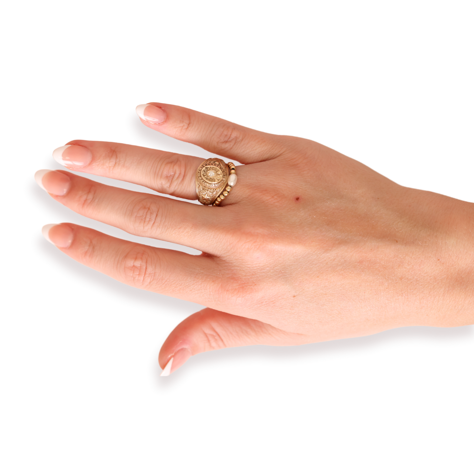 Haley Pearl Ring in Gold