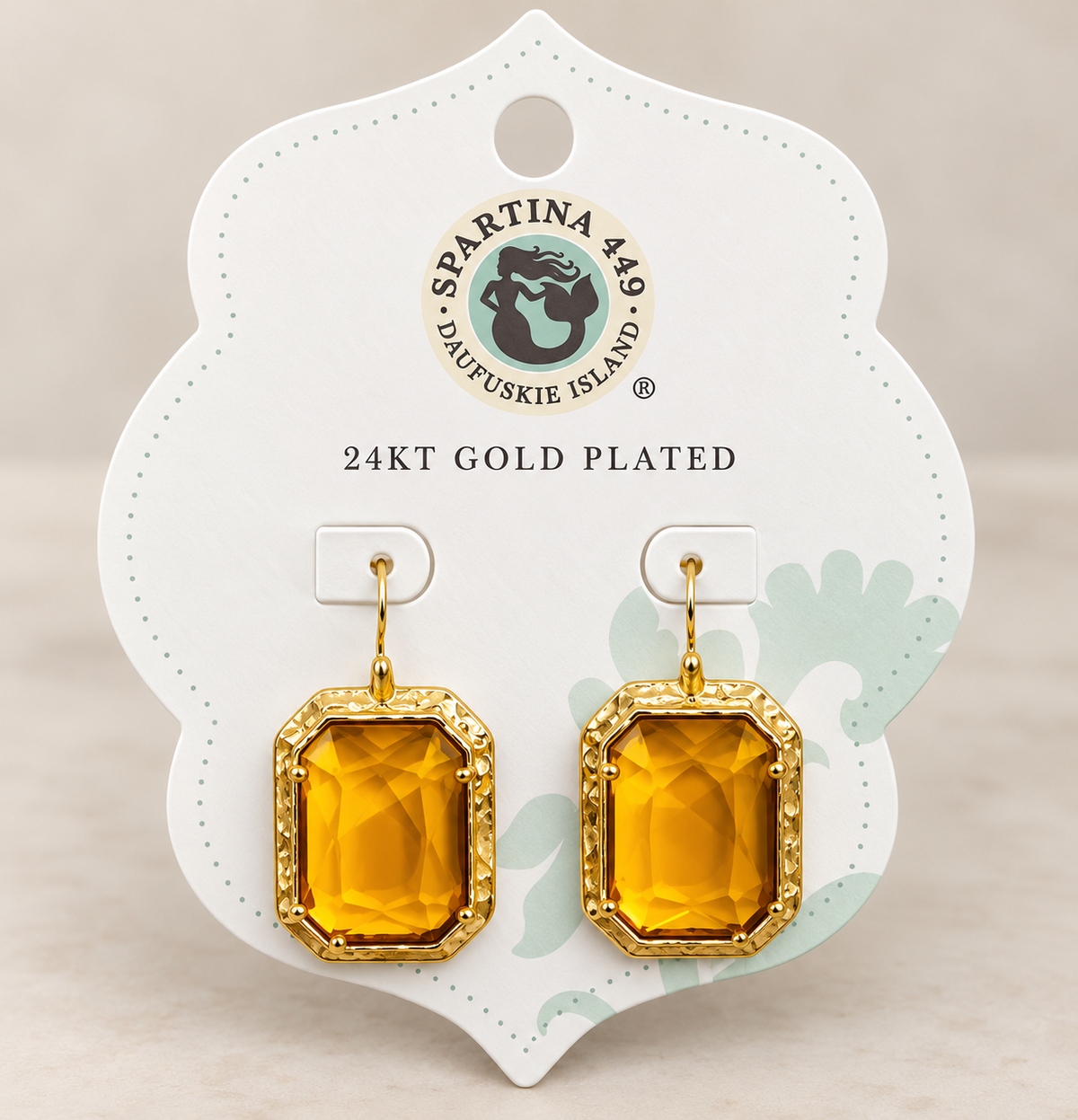Spartina Marion Rectangle Earrings Topaz