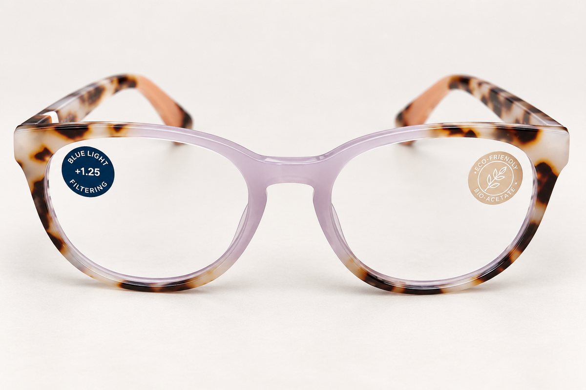 Peepers Ember Blue Light Glasses - Chai Tortoise/Pink