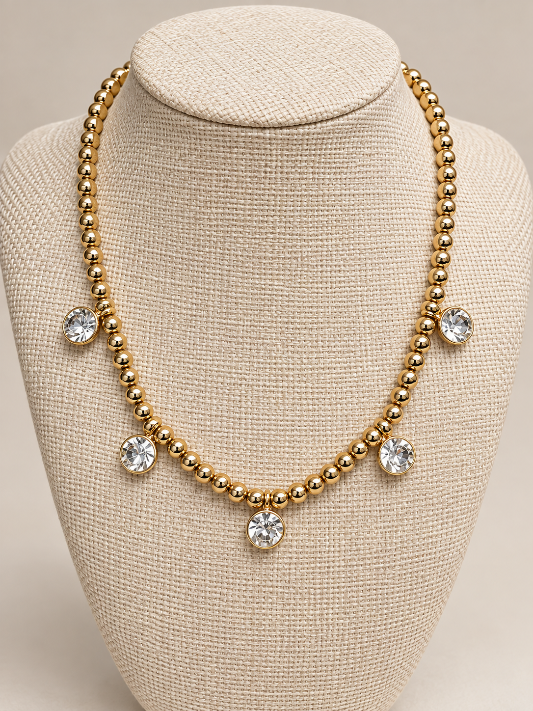 Canvas Denise Ball Bead Layered Necklace in Shiny Gold