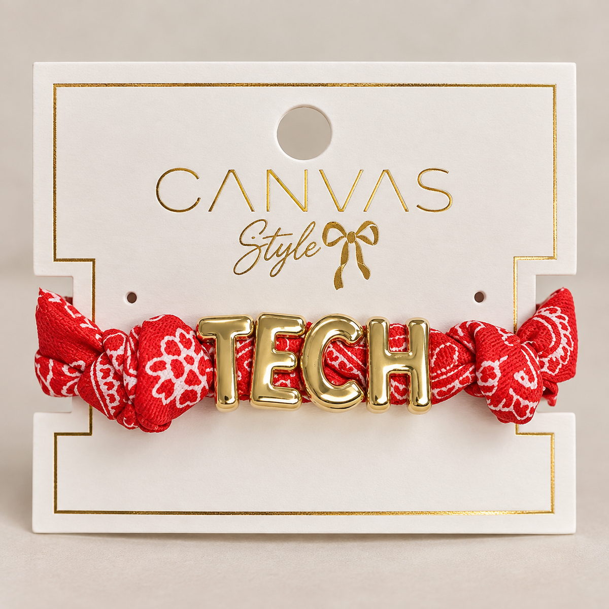 Canvas Texas Tech Red Raiders Bandana Slider Bracelet