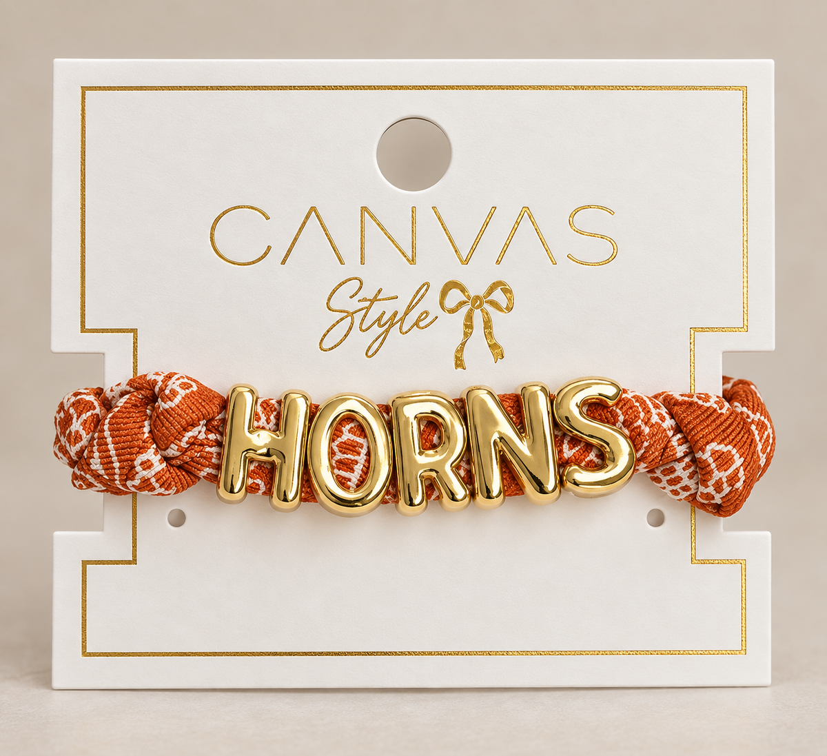Canvas Texas Longhorns Bandana Slider Bracelet