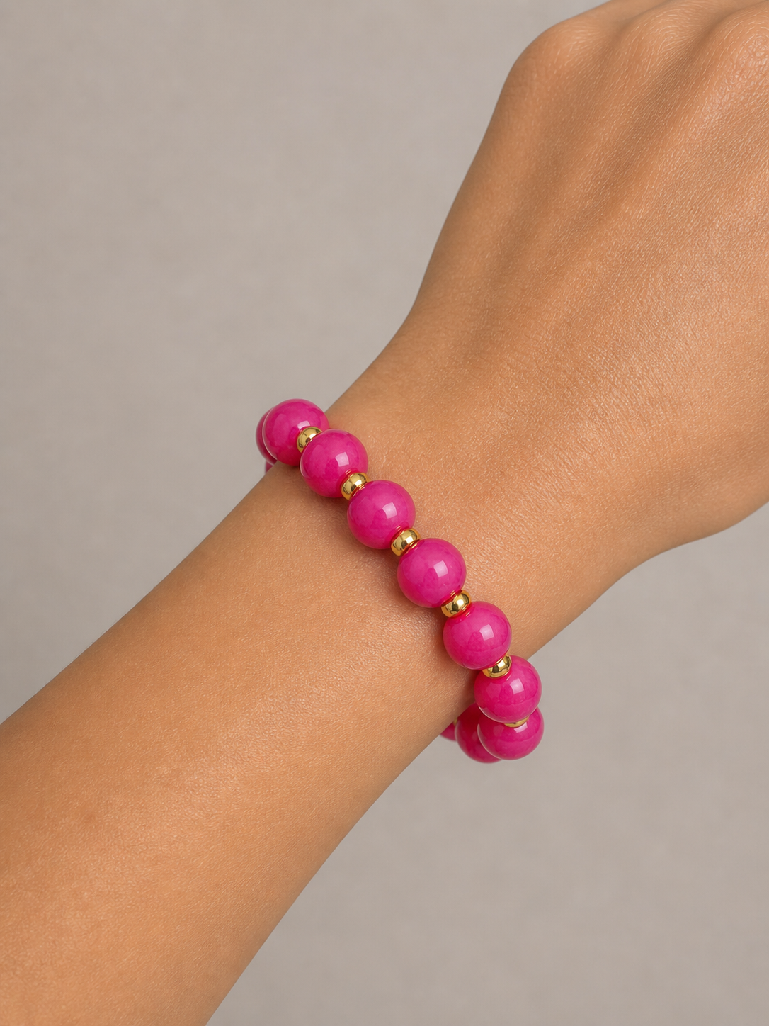 Beaded Resin Stretch Bracelet