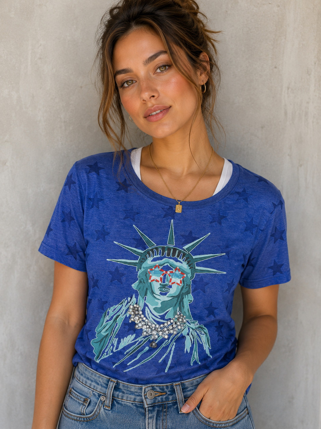 Lady Liberty Bling Tee