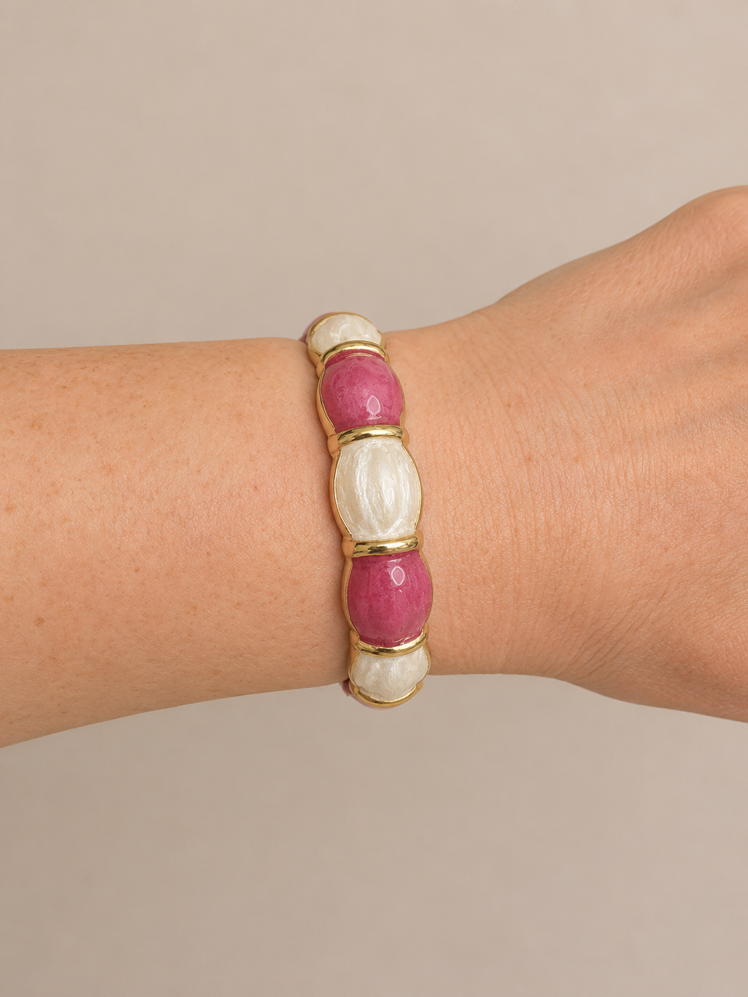 Gold Enamel Bangle Bracelets
