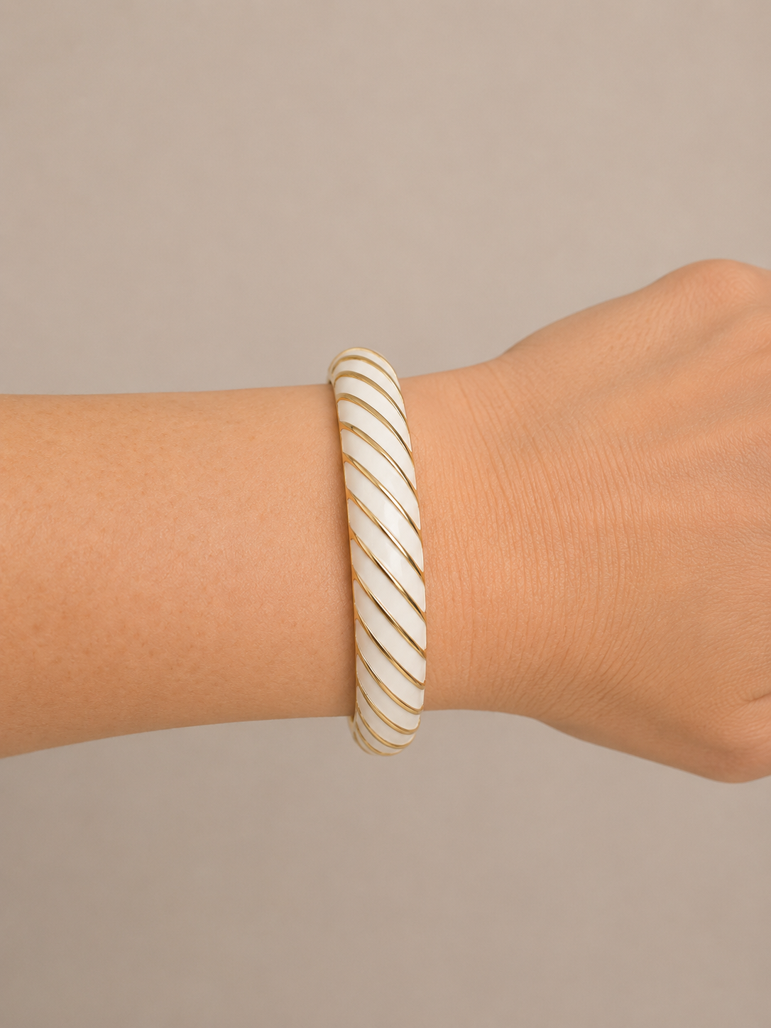 Gold Enamel Bangle Bracelets