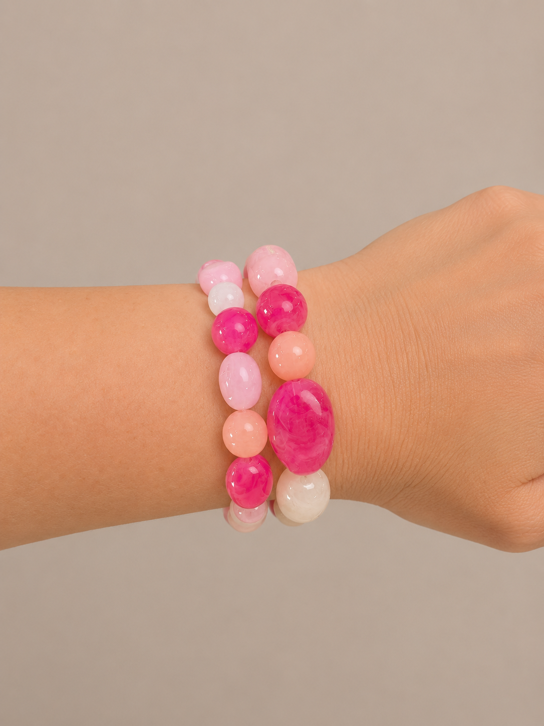 Resin Natural Stone Bracelet Stack