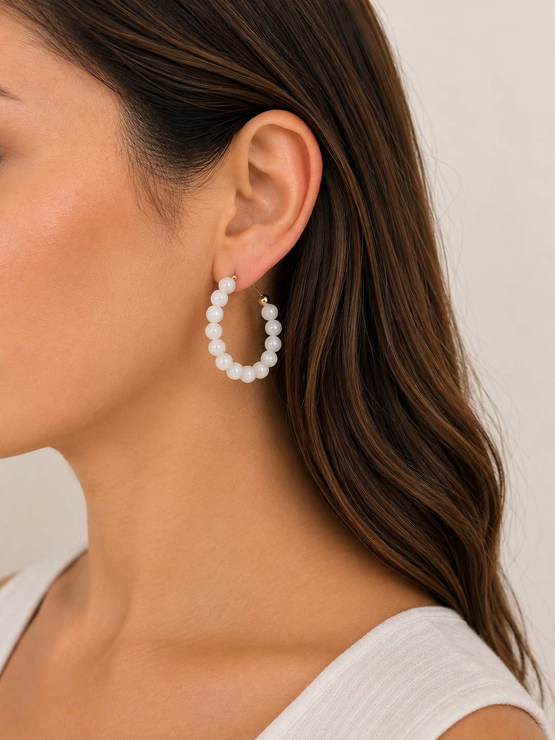 Beaded Hoop Earrings