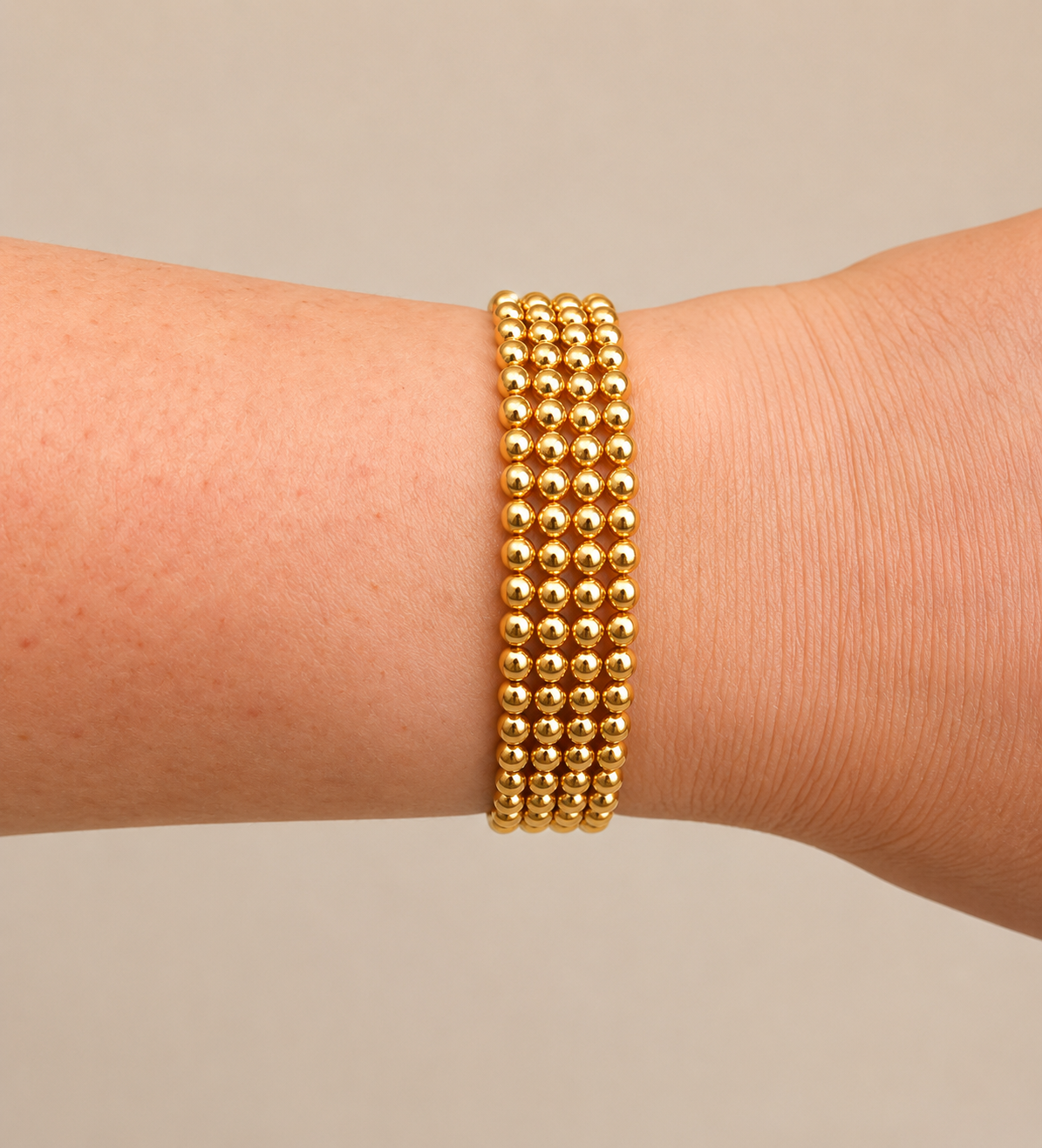 Plated Beaded Bracelet Stacks