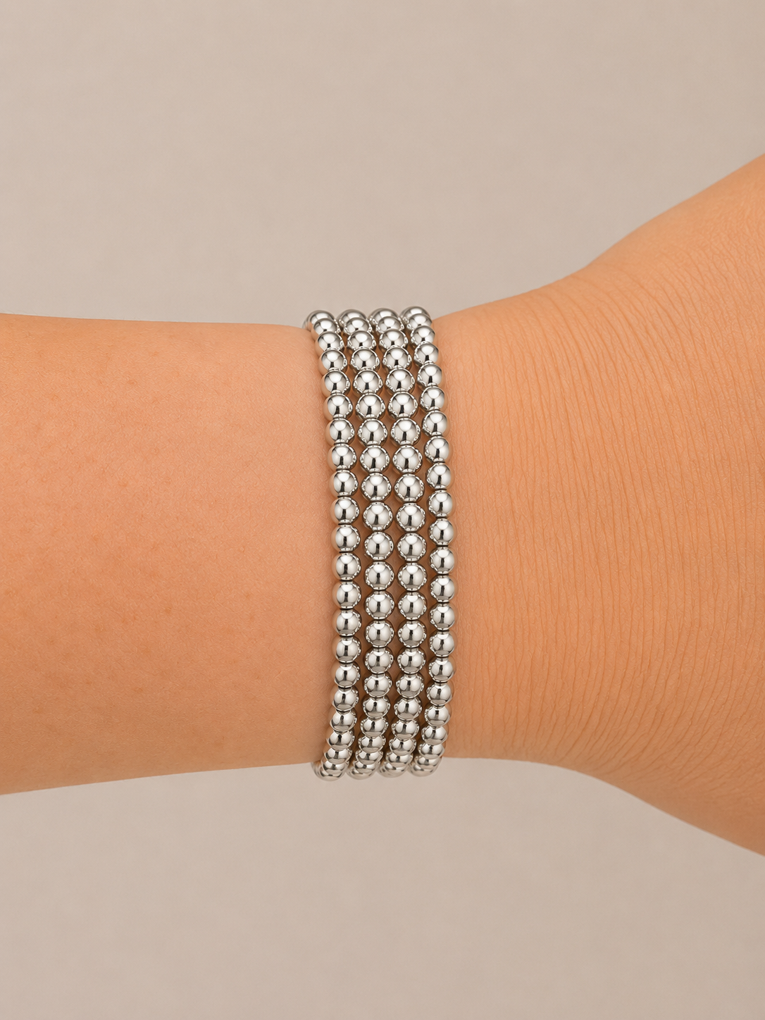 Plated Beaded Bracelet Stacks