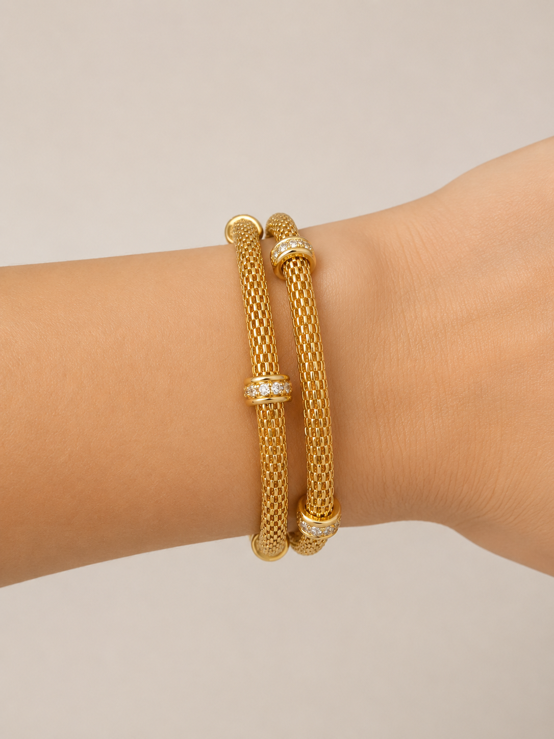 Crystal Mesh Chain Magnetic Bracelet
