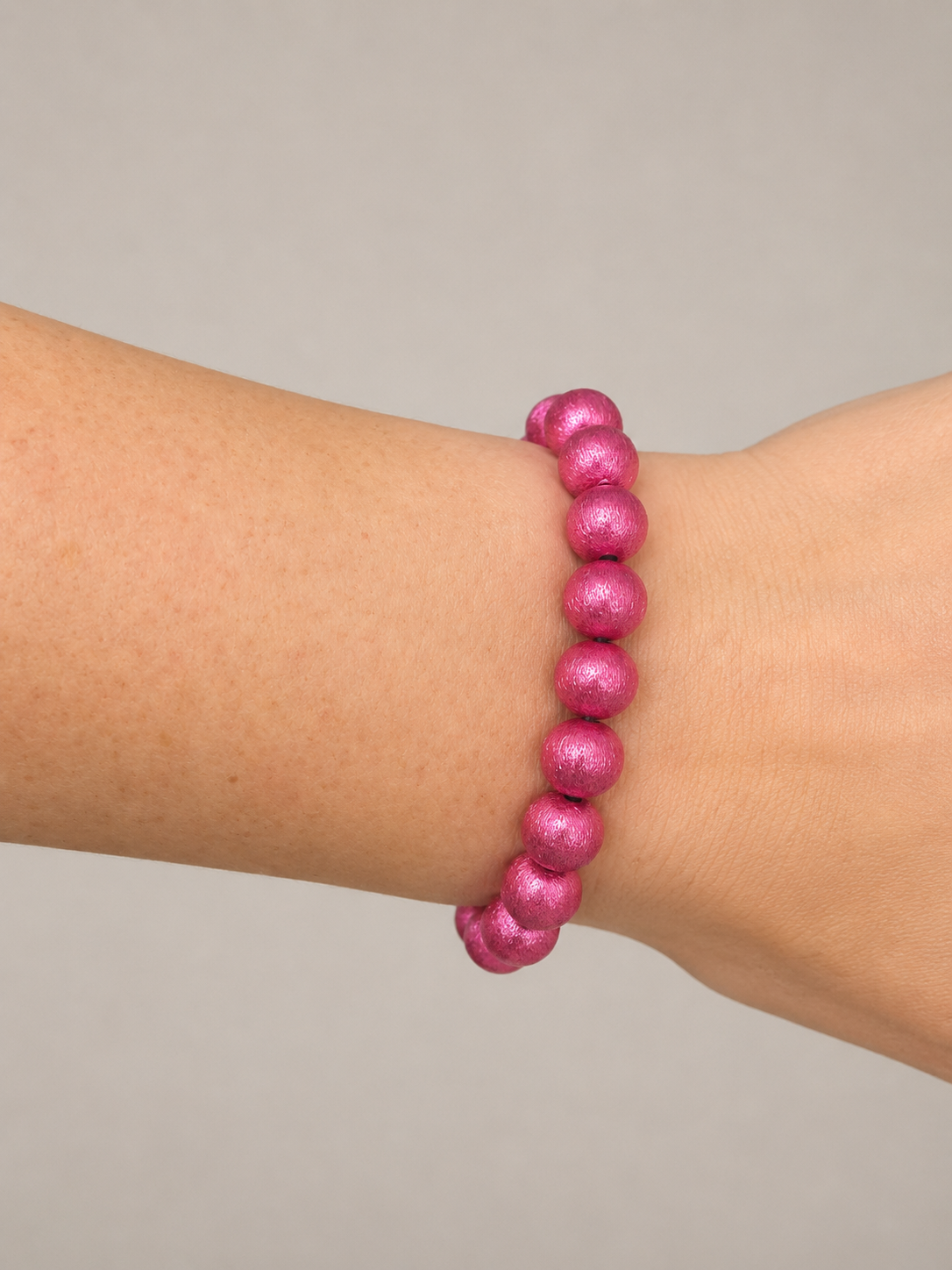 Taylor Shaye Brushed Bracelet - Hot Pink 10mm