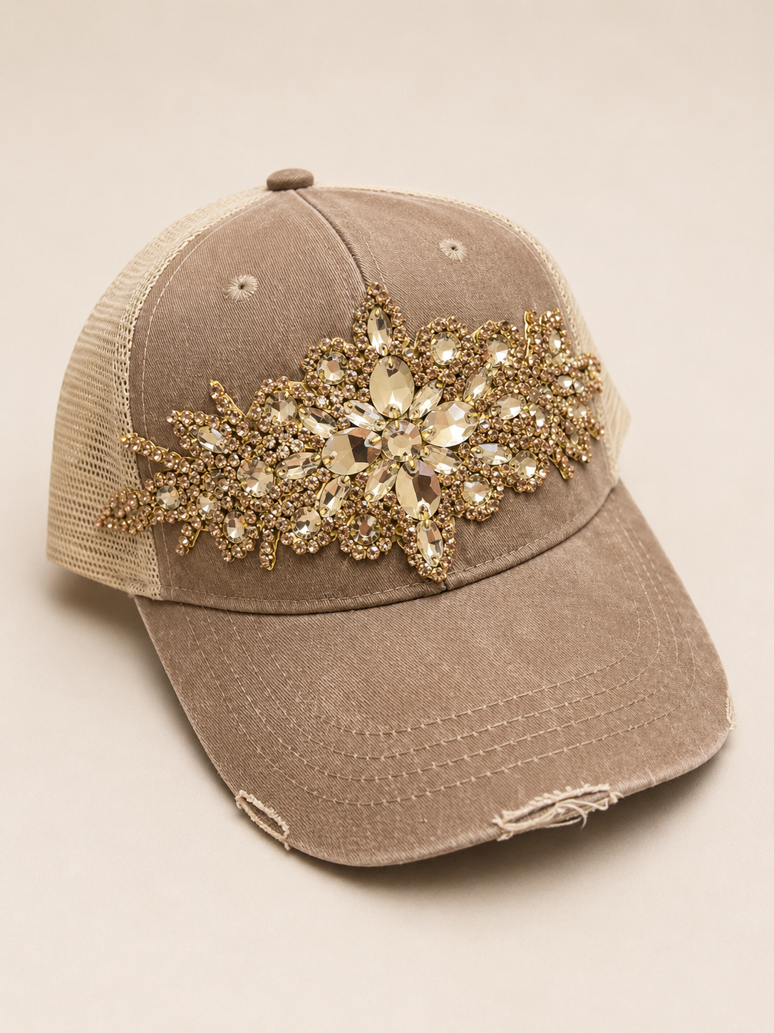 Crystal Bling Vintage Baseball Cap