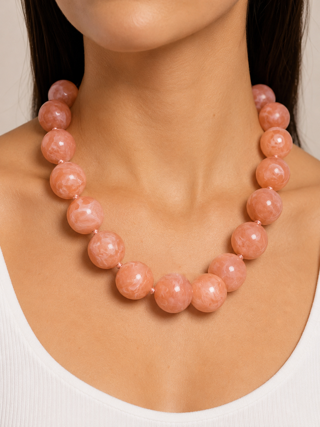 Large Resin Beaded Necklace