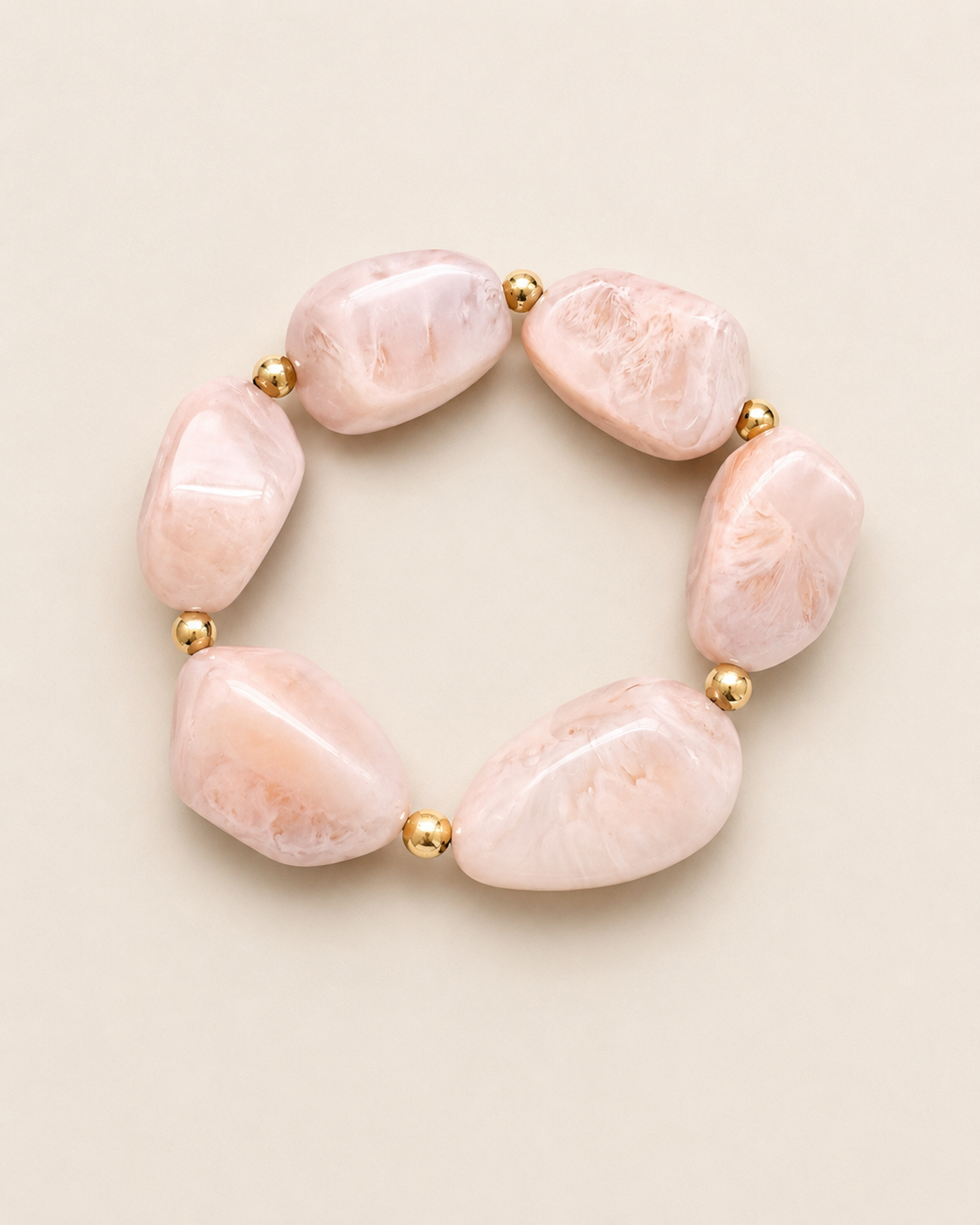 Beaded Acrylic Stone Bracelet