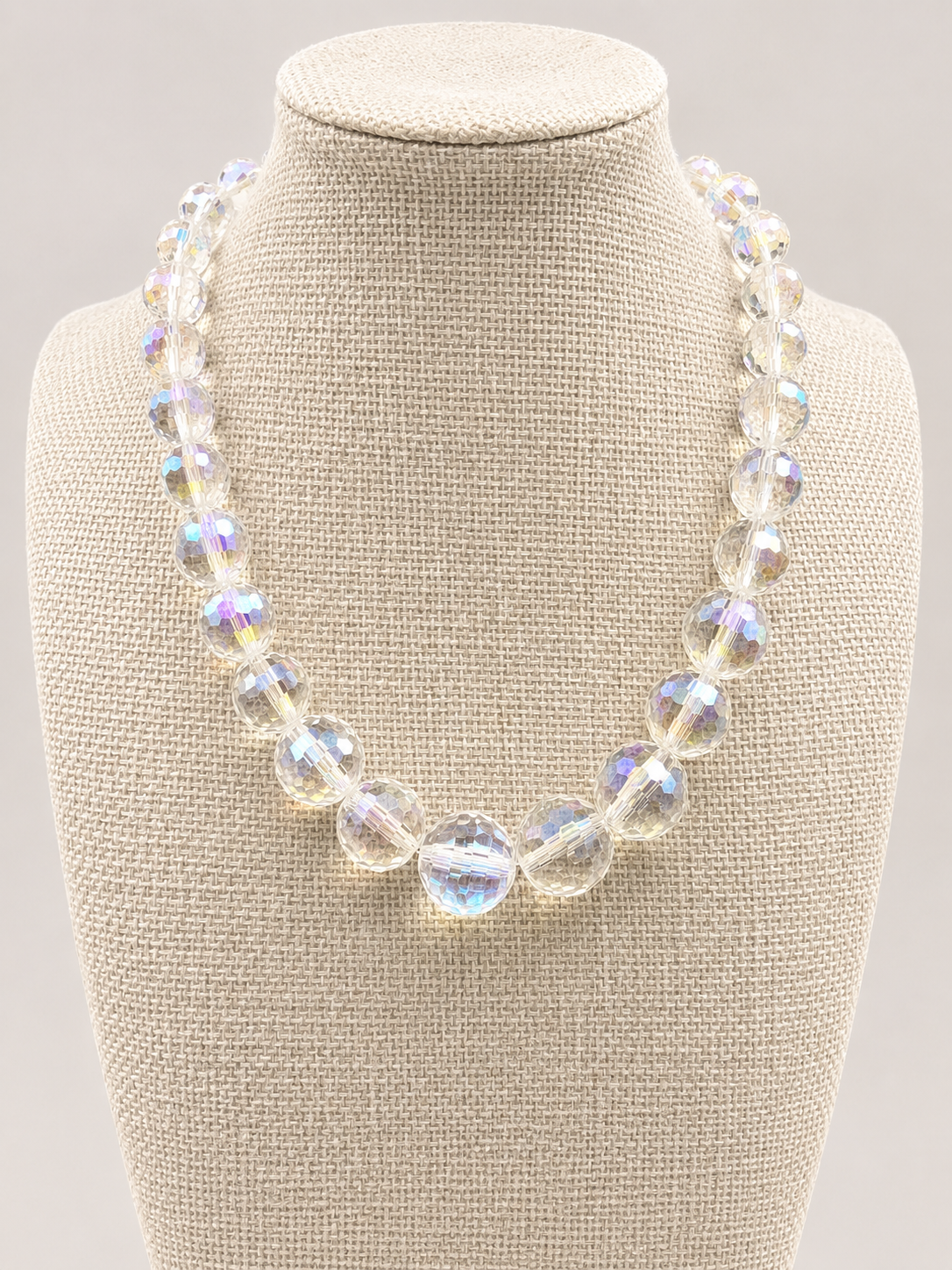 Crystal Graduated Beaded Toggle Necklace